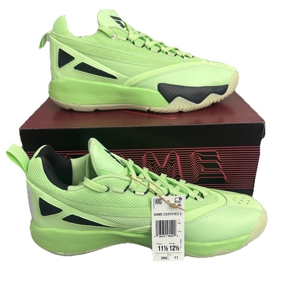 adidas Unisex Dame Certified 2 BasketballGreen Sneakers Athletic Shoes SZ 11.5